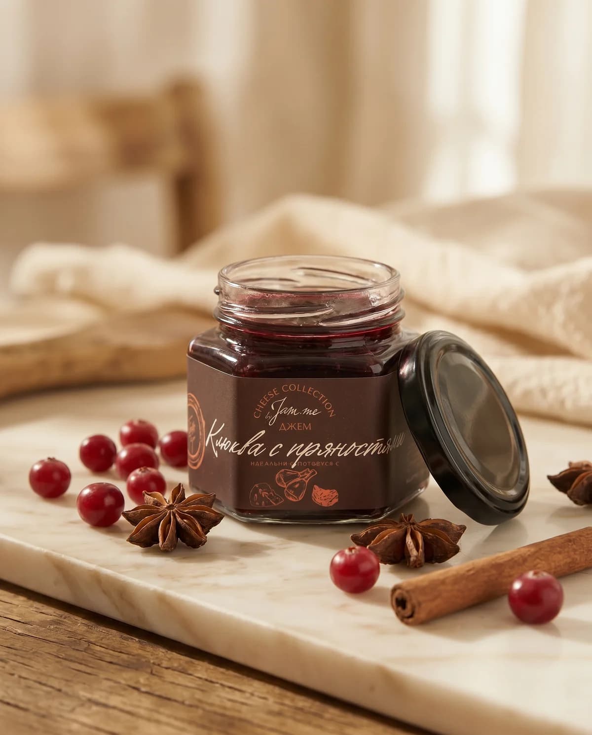 Джем Jam.me «Клюква с пряностями», 125 г
