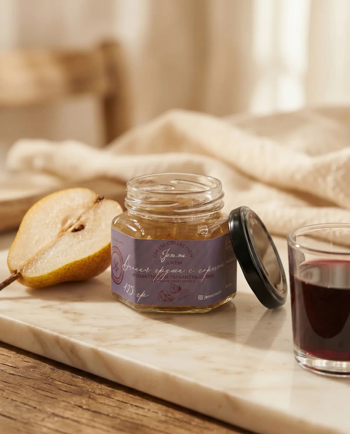 Джем Jam.me «Винная груша с горчицей», 125 г