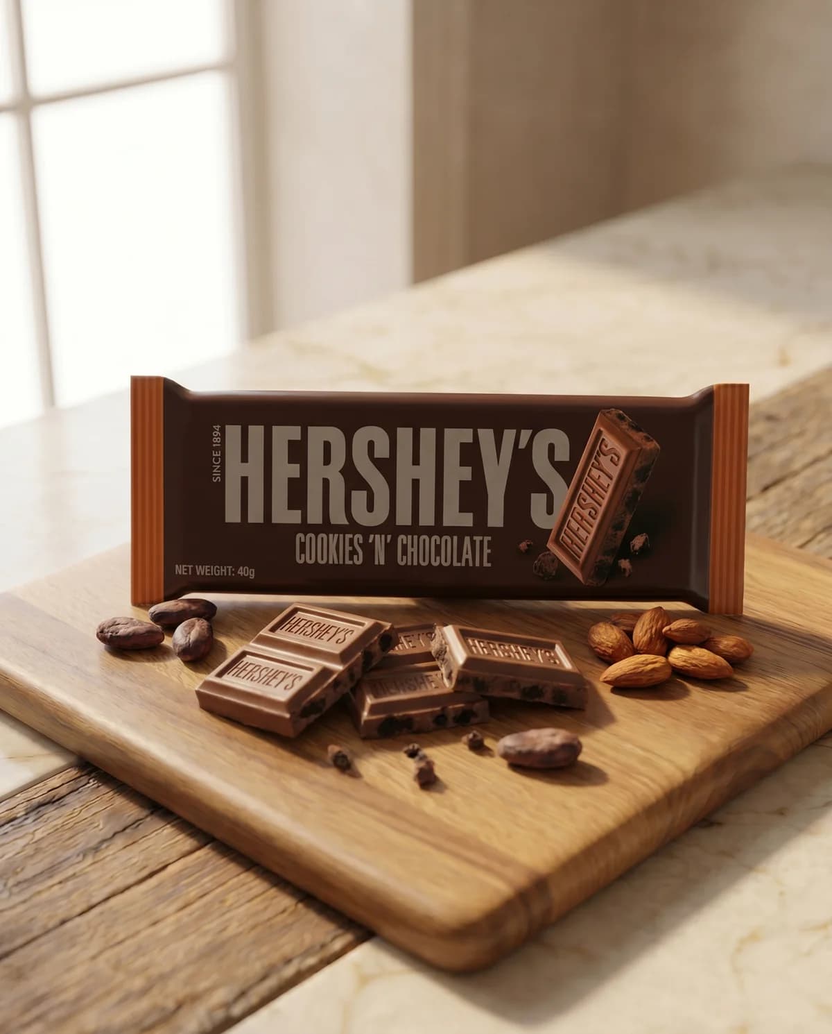 Hershey's шоколад "Cookies 'N' Chocolade", 40г.
