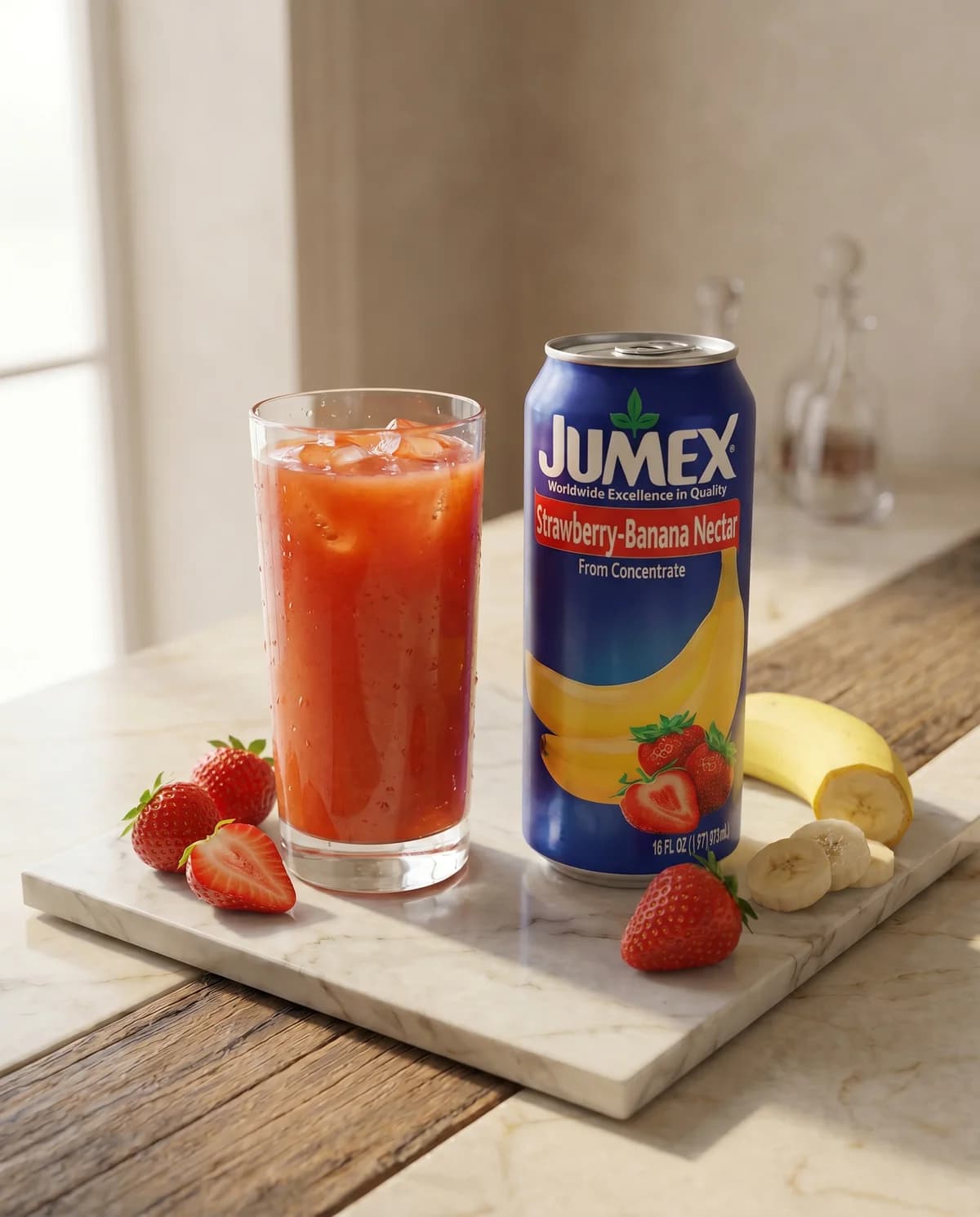 Клубнично-банановый нектар Jumex 473 мл