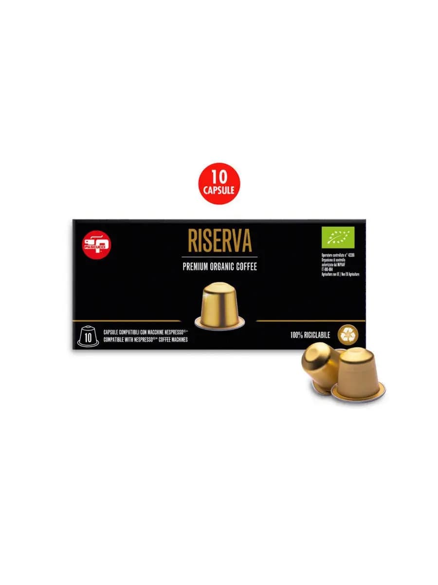 Кофе Pascucci Riserva Bio, капсулы Nespresso, 10 шт