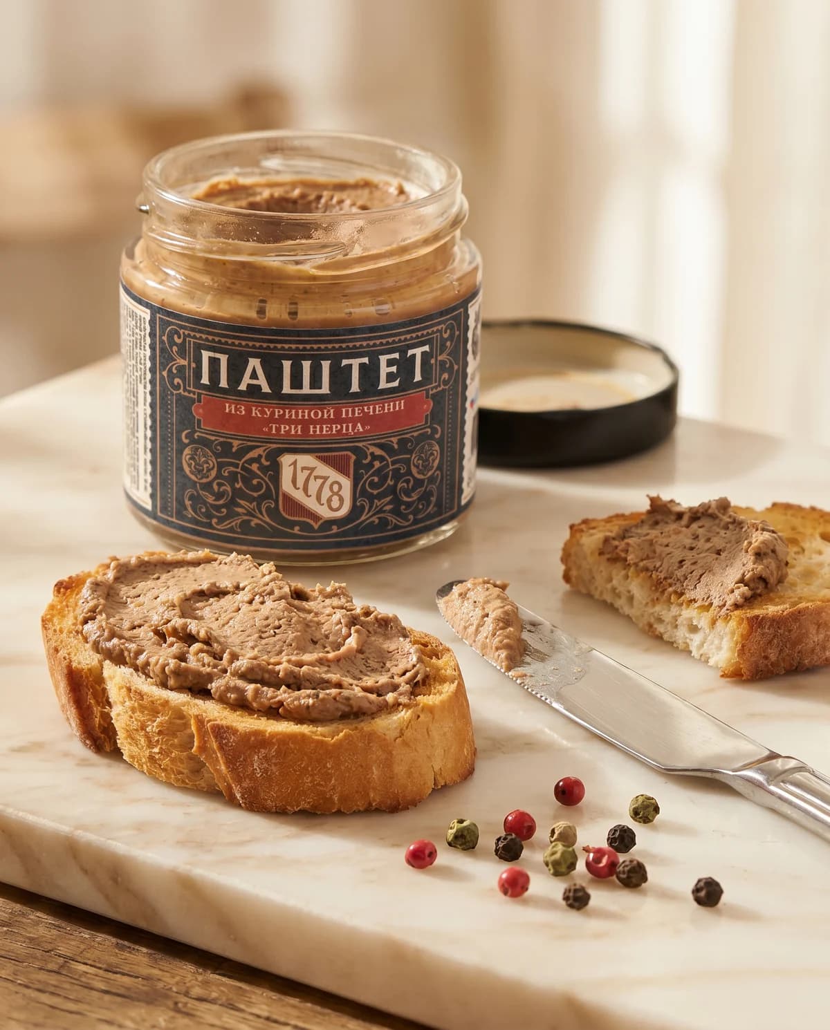 Паштет из куриной печени «Три перца», 170 г, Стейк Стор