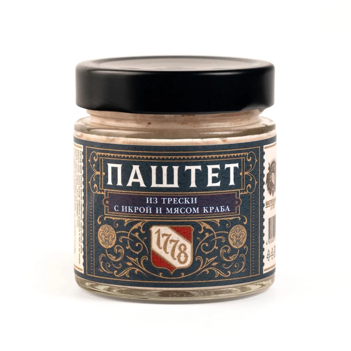 Паштет из трески с икрой и мясом краба, 170 г, Стейк Стор