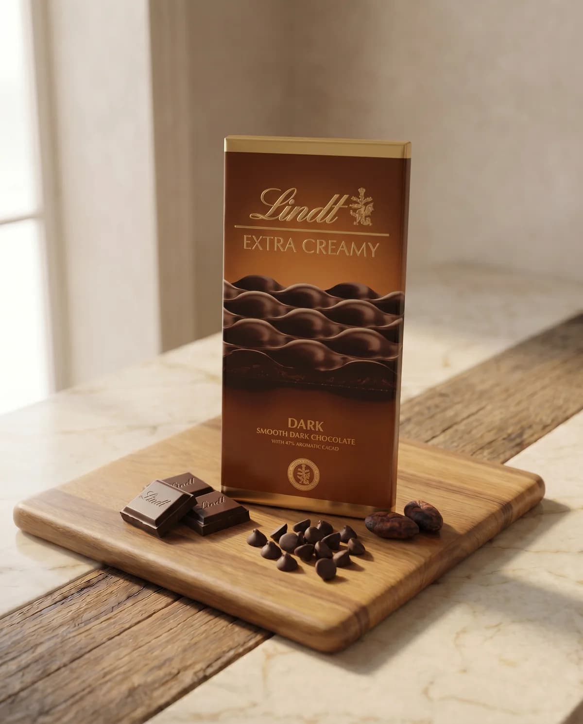Шоколад тёмный Lindt Extra Creamy, 80г.
